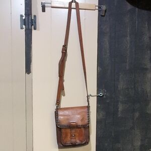 Patricia Nash Cognac Leather Crossbody Bag